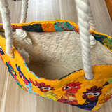 Bolsa de playa acolchada — Gallos de colores, tamaño amplio